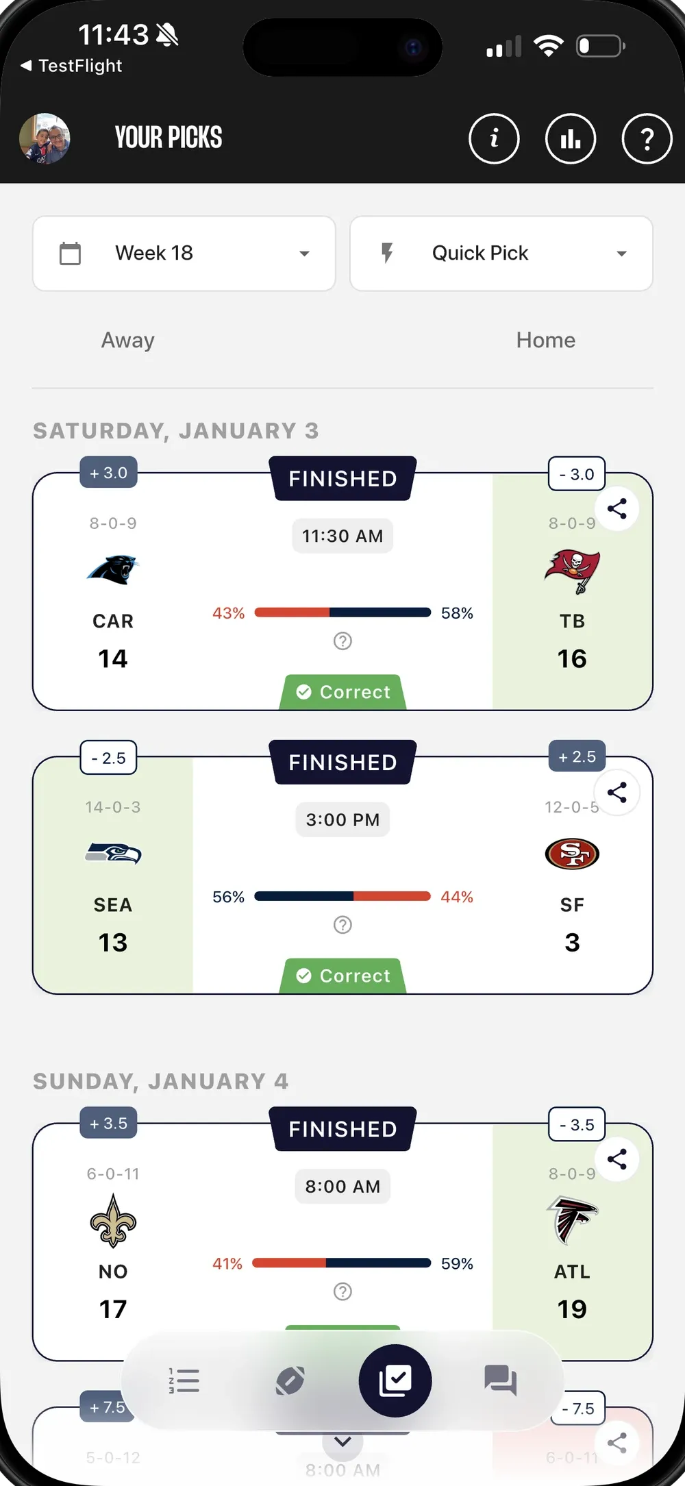 Pickster — NFL, against the spread
