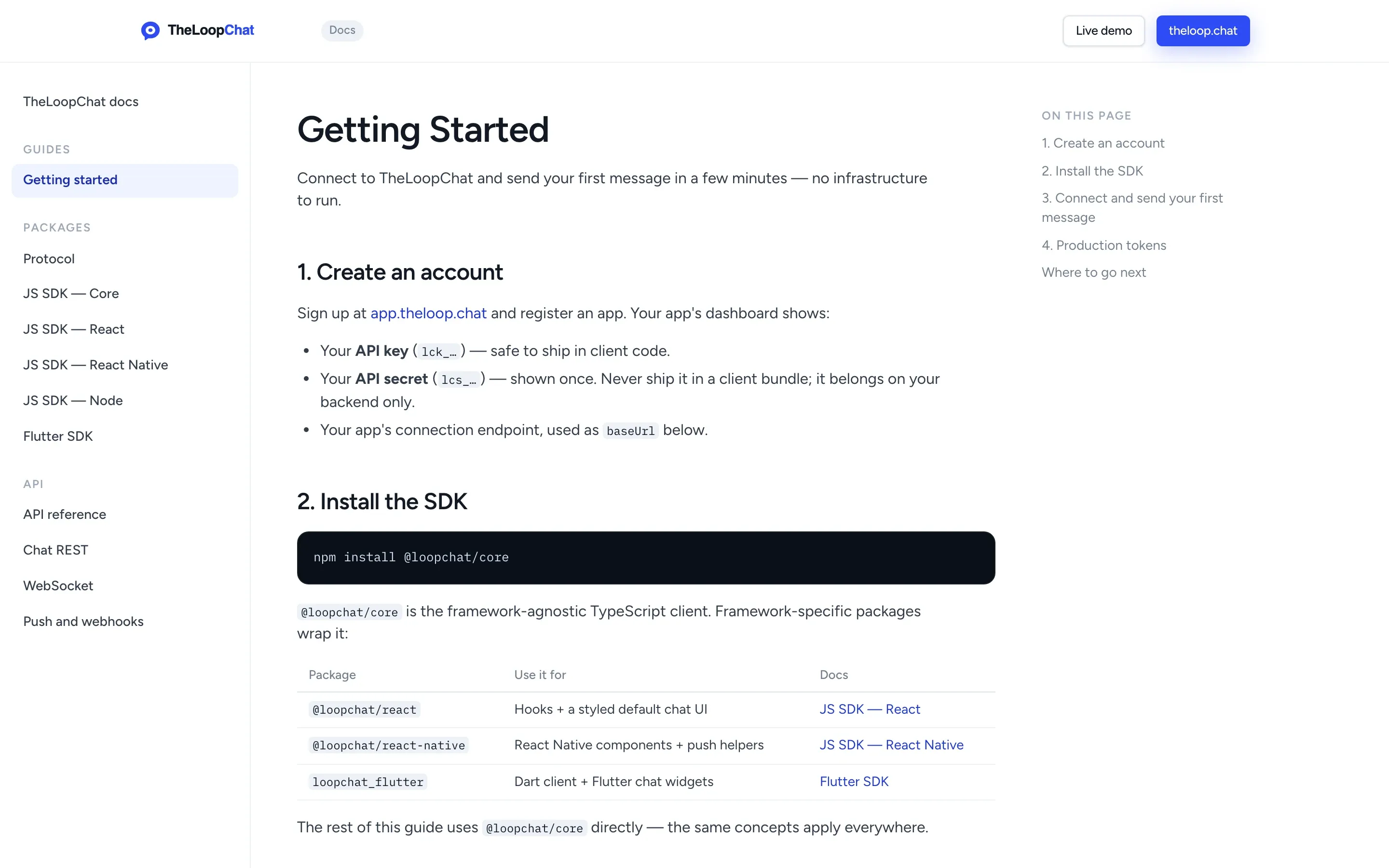 TheLoopChat — Developer docs